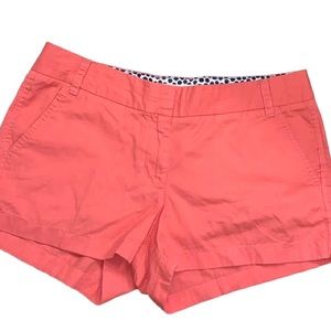 J. CREW Size 8 Chino orange cotton 3in shorts women’s size 8